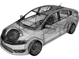 Proton Preve (2012) 3D Model preview