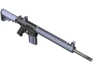 AR-10 3D Model preview
