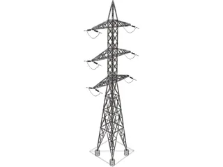 Electricity Pylon 3D Model preview