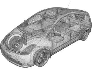 Toyota Prius (2003) 3D Model preview