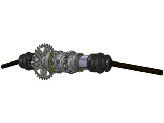 Limited Slip Differential with CV Joints 3D Model preview