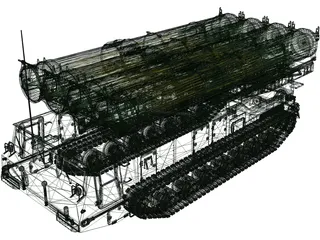 SA-12a-23a Gladiator TELAR 3D Model preview
