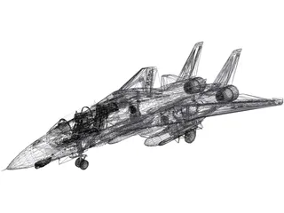 Grumman F-14D Super Tomcat 3D Model preview