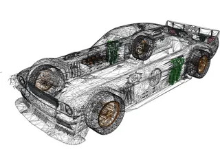 Ford Mustang Hoonigan 3D Model preview