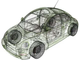 Volkswagen Beetle (2000) 3D Model preview
