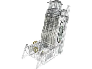 Aces II Seat 3D Model preview