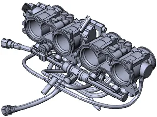 Honda CBR 600 RR Engine Intake 3D Model preview