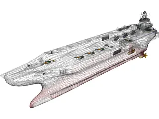 INS Vishal Super Carrier 3D Model preview