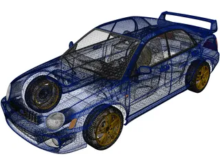 Subaru Impreza WRX STi (2001) 3D Model preview