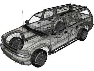 Chevrolet Suburban LT (2005) 3D Model preview
