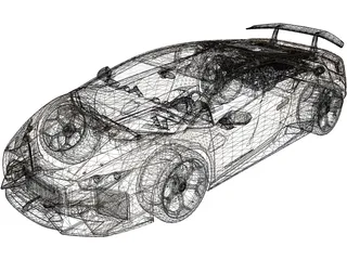 Lamborghini Huracan 3D Model preview