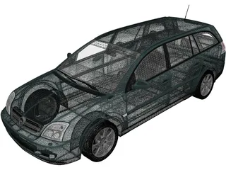Opel Vectra Caravan (2002) 3D Model preview