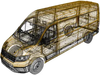 Volkswagen Crafter Cargo (2017) 3D Model preview