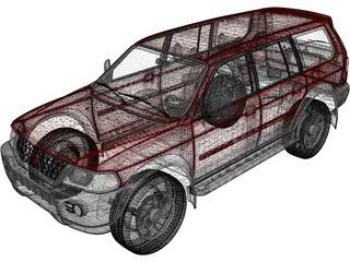 Mitsubishi Pajero Sport (1996) 3D Model preview