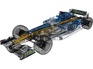 Renault F1 R25 3D Model preview