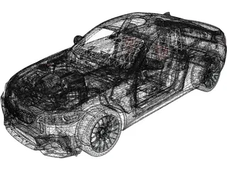 BMW M2 Competition (2018) 3D Model preview