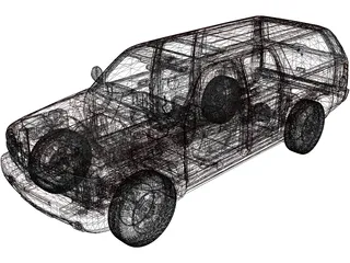 Chevrolet Suburban (2000) 3D Model preview