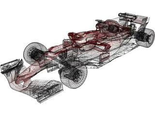 Ferrari SF70H F1 3D Model preview