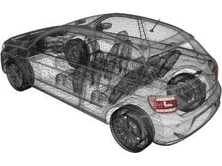 Volkwagen Gol (2013) 3D Model preview