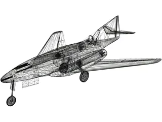 Messerschmidt Me 262 HG III 3D Model preview