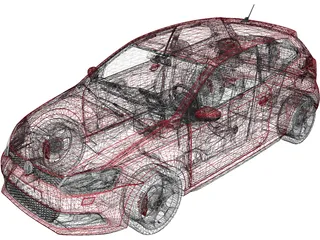 Volkswagen Polo GTI (2012) 3D Model preview