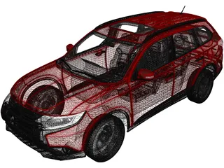Mitsubishi Outlander GT 3D Model preview