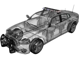 Dodge Charger Police (2011) 3D Model preview