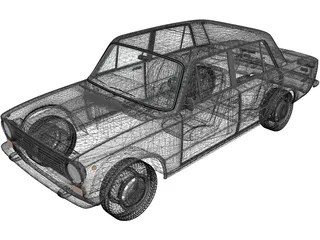 Fiat 124 (1966) 3D Model preview