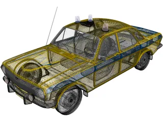 GAZ-24 Volga Soviet Police (1967) 3D Model preview
