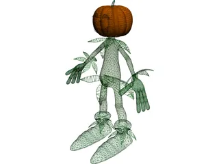 Pumpkin Man 3D Model preview