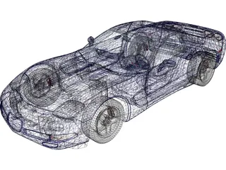 Chevrolet Corvette Z06 (2001) 3D Model preview