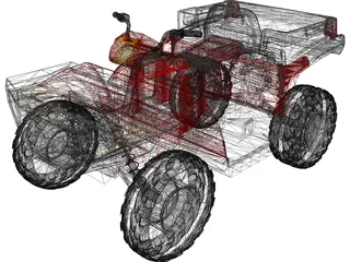 Polaris Sportsman 500 ATV 3D Model preview