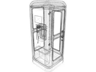 Phone Booth Germany 3D Model preview
