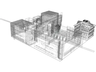 Shopping Park 3D Model preview