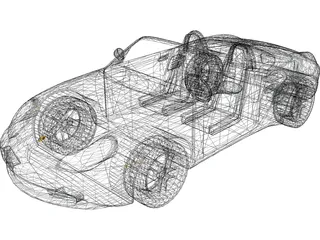 Porsche Boxster (1997) 3D Model preview