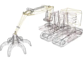 Car Wrecker Crane 3D Model preview