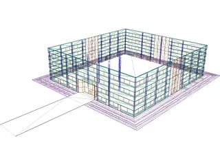 Microchip Office Building 3D Model preview