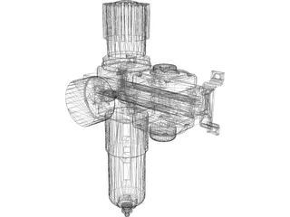 Air Regulator D-series 3D Model preview