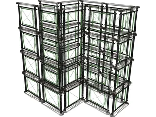 Multiple Screen Stand 3D Model preview