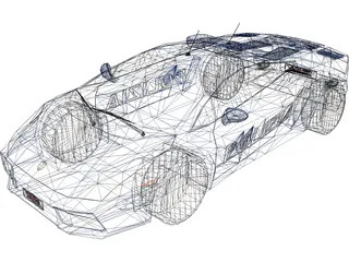 Lamborghini Gallardo Italian Police 3D Model preview