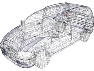 Opel Zafira 3D Model preview