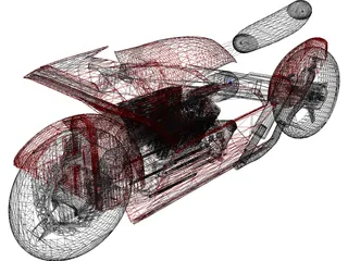 Motorcycle Concept 3D Model preview