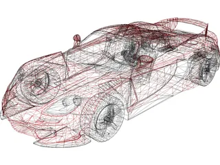 Porsche Carrera GT [Tuned] 3D Model preview