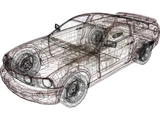 Ford Mustang 3D Model preview