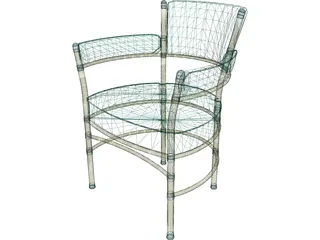 Chair Metal and Belt 3D Model preview