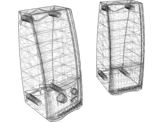 Computer Multimedia Speakers 3D Model preview