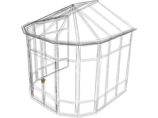 UPVC Traditional Conservatory 3D Model preview