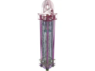 Hydraulic Piston 3D Model preview