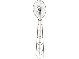 Farm Wind Mill 3D Model preview