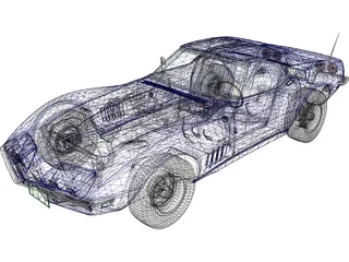 Chevrolet Corvette (1968) 3D Model preview